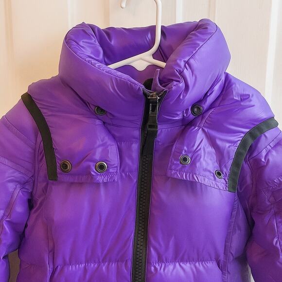 SAM. S13 Purple Down Puffer Coat - Picture 3 of 10